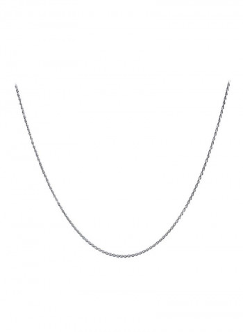 925 Sterling Silver Rope Link Design Necklace