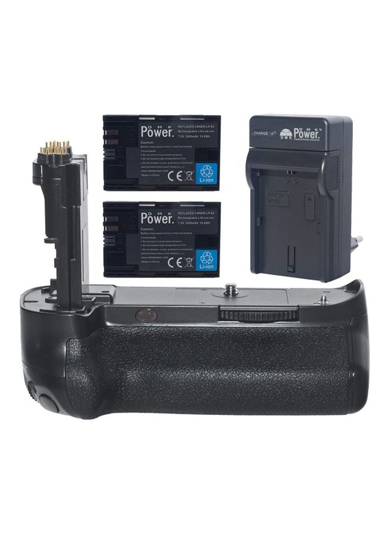 5-Piece Battery Grip Kit For Canon Black