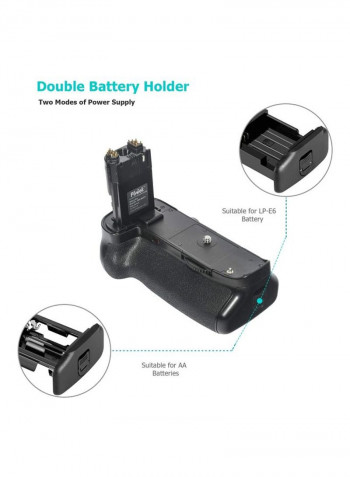 5-Piece Battery Grip Kit For Canon Black