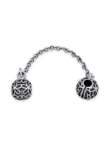 925 Sterling Silver Chain Floral Charm Bead