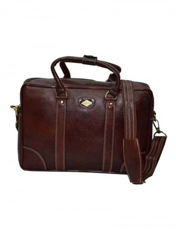 Leather Bag Fits 17.5 Inches Laptop Brown