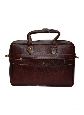 Leather Bag Fits 17.5 Inches Laptop Brown
