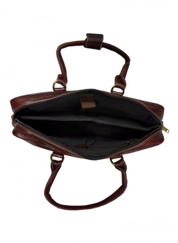Leather Bag Fits 17.5 Inches Laptop Brown