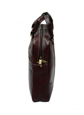 Leather Bag Fits 17.5 Inches Laptop Brown
