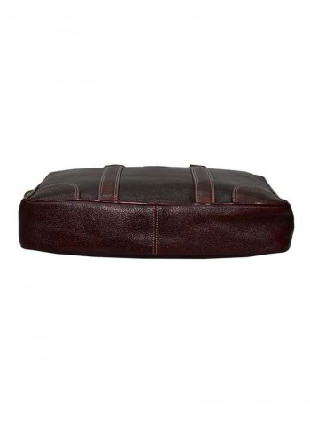 Leather Bag Fits 17.5 Inches Laptop Brown