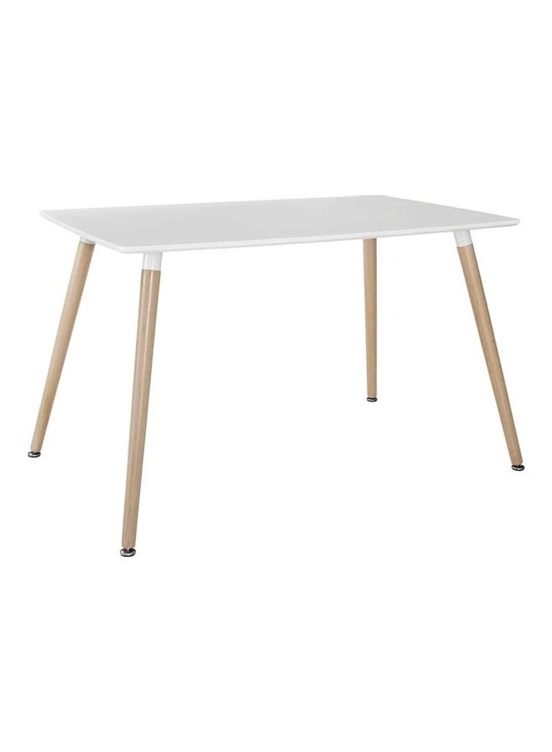 Modern Rectangle Dining Table For Kitchen And Office White 74 x 120 x 80cm