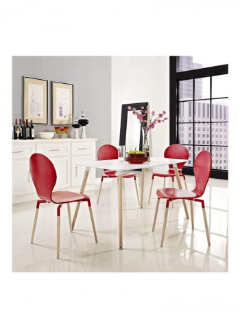 Modern Rectangle Dining Table For Kitchen And Office White 74 x 120 x 80cm