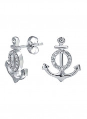 925 Sterling Silver Boat Anchor Cubic Zirconia Studded Earrings reviews 925 Sterling Silver Boat Anchor Cubic Zirconia Studded Earrings