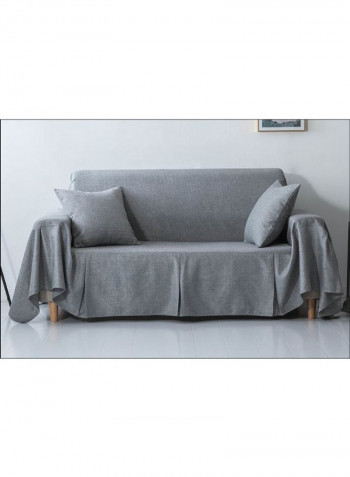 Anti-Slip Brief Design Sofa Slipcover Grey