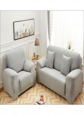 Simple Style Stretchable Sofa Slipcover Grey 230-300centimeter