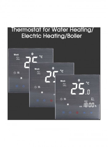 LCD Smart Thermostat Digital Temperature Controller Black 11x9x6.1millimeter