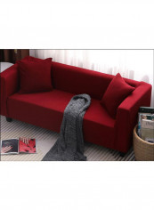 Solid Pattern Sofa Slipcover Red 235 x 300centimeter