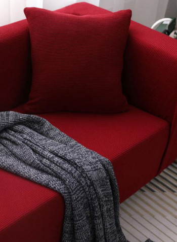 Solid Pattern Sofa Slipcover Red 235 x 300centimeter