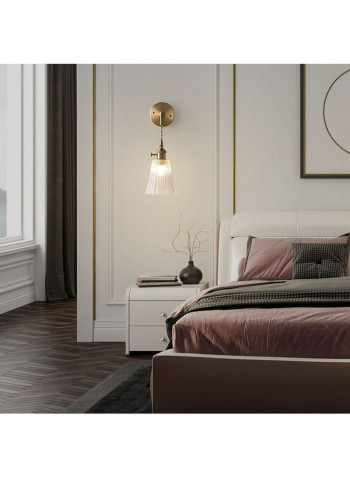 Single Head Glass Light  E27 LED Wall Lamp Gold 15*15*30centimeter