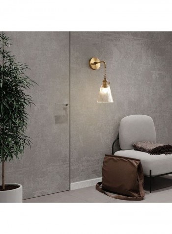 Single Head Glass Light  E27 LED Wall Lamp Gold 15*15*30centimeter
