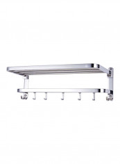 Stainless Steel Bathroom Towel Bar Silver 50x17.3x13.0centimeter