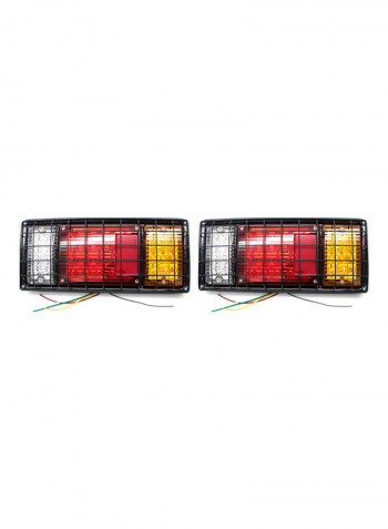 2-Piece Super Bright Truck LED Tail Light with Iron Net Protection