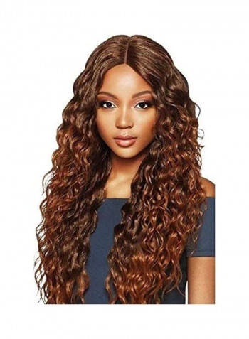 Synthetic Hair Lace Front Wig Brown 6inch