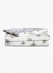 3-Piece Fitted Sheet And Pillow Case Set Cotton White Super King