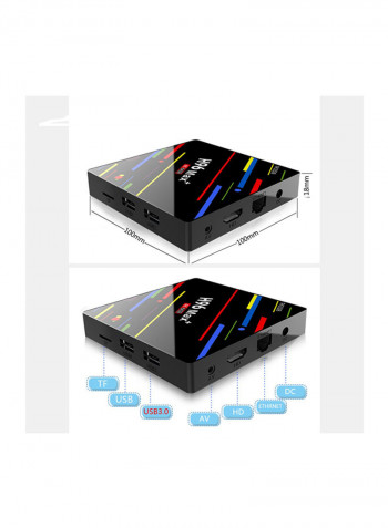 H96 Max Plus 4K TV Box - EU Plug UIFU0010 Black/Red/Blue