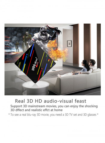 H96 Max Plus 4K TV Box - EU Plug UIFU0010 Black/Red/Blue