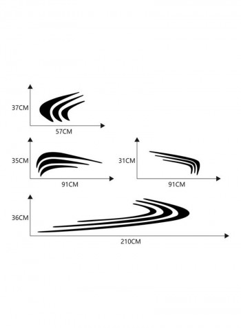 Two side RV Stripes Graphics Decals Car Stickers