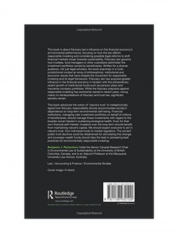 Fiduciary Law And Responsible Investing: In Nature's Trust Paperback