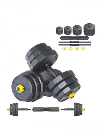 Pair Of 2-in-1 Polygonal Dumbbell And Barbell Set 20kg