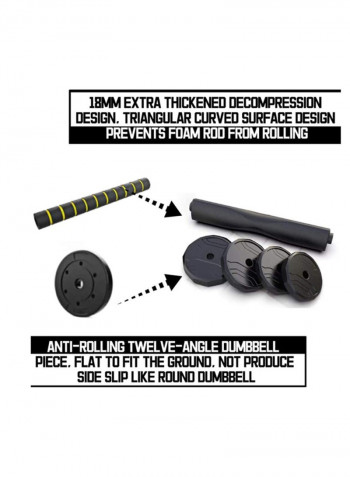 Pair Of 2-in-1 Polygonal Dumbbell And Barbell Set 20kg