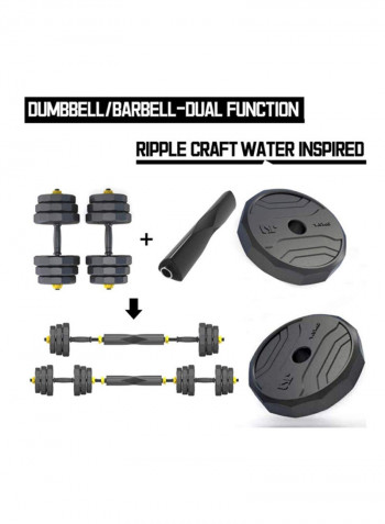 Pair Of 2-in-1 Polygonal Dumbbell And Barbell Set 20kg