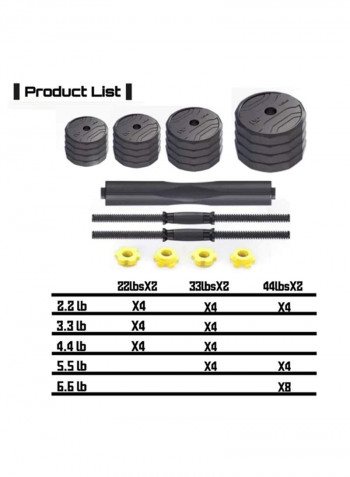 Pair Of 2-in-1 Polygonal Dumbbell And Barbell Set 20kg