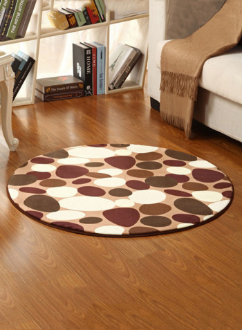 Cobblestones Pattern Anti Slip Floor Rug Multicolour 120x120centimeter