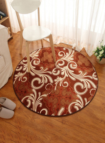 Floral Round Rug Multicolour 120x120centimeter
