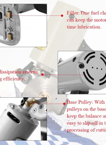 Portable Low-Noise Cloth Cutting Machine Silver/Black 30.00 X 20.00 X 28.00cm