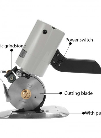 Portable Low-Noise Cloth Cutting Machine Silver/Black 30.00 X 20.00 X 28.00cm
