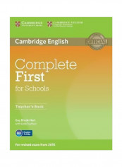 Complete First For Schools: Teacher's Book Paperback