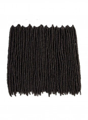 6-Piece Kanekalon Braided Hair Extension Black 18inch