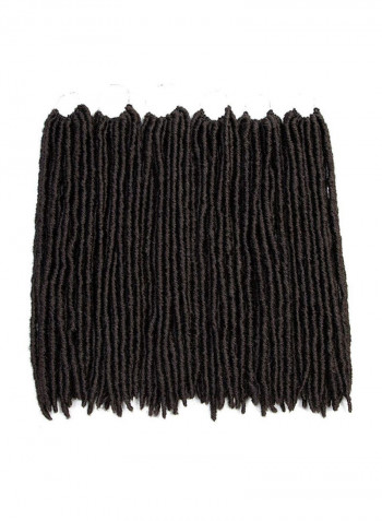 6-Piece Kanekalon Braided Hair Extension Black 18inch