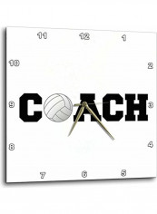 Coach Printed Analog Wall Clock White/Black 10x10x0.1inch