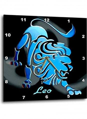 Leo Zodiac Sign Themed Wall Clock Multicolour