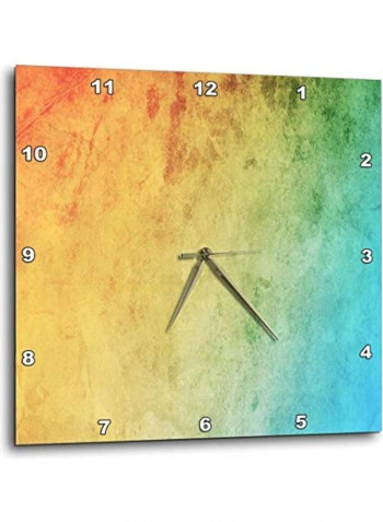 Printed Wall Clock Multicolour 10x10inch