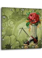 Roller Skate Boot Printed Wall Clock Multicolour 10x10inch