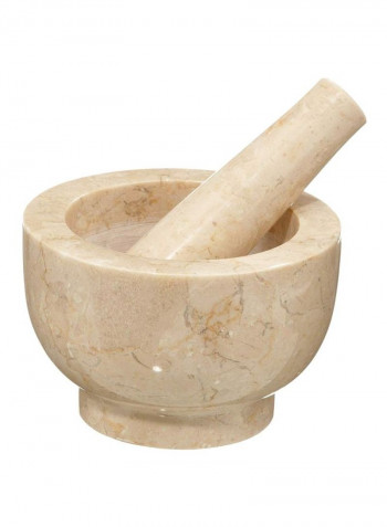 Champagne Marble Mortar And Pestle Beige