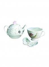 Tea-For-One Butterfly Meadow Tea Set  Set White 8x6x5inch