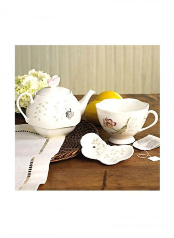 Tea-For-One Butterfly Meadow Tea Set  Set White 8x6x5inch