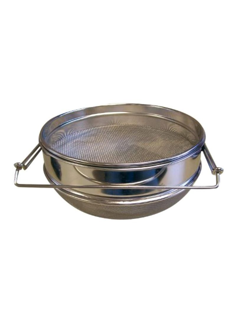 Stainless Steel Double Sieve Silver