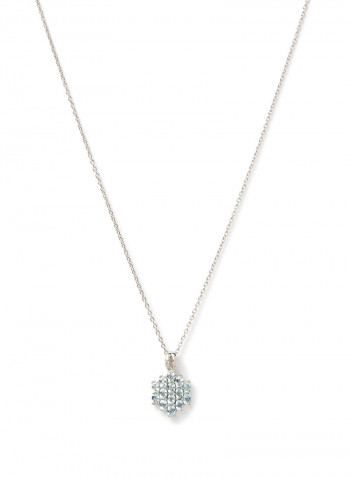 Stone Studded Silver Pendant