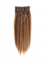 Clip In Straight Hair Extension 4/27 Piano Colour 18inch
