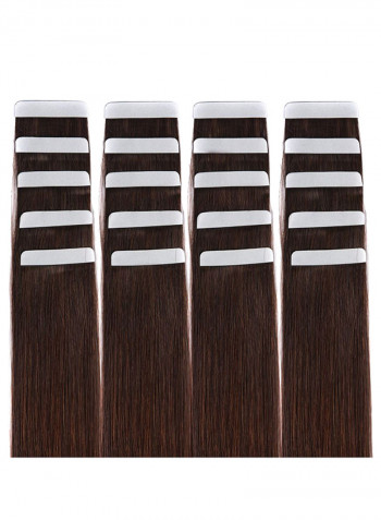 20-Piece Human Hair Extension Dark Brown 50g