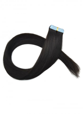 Double Sided Gel Hair Extension Black 19.6inch